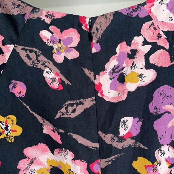 Max and Cleo Black Flowered Sleeveless Dress Sz 2 - Picture 4 of 14